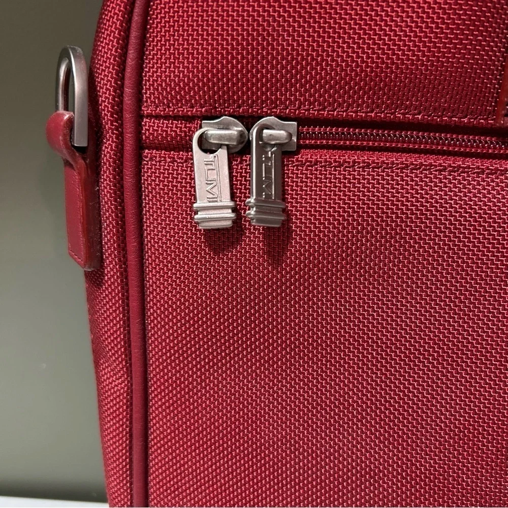 Tumi Large Business Crimson Red Laptop Bag